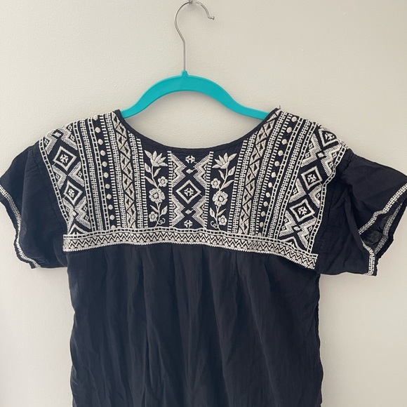 Workshop Republic Clothing Black Mini Dress with White Patterns - Picture 8 of 10